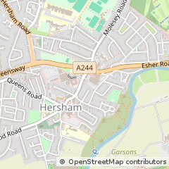 Map of Walton-on-Thames, Surrey