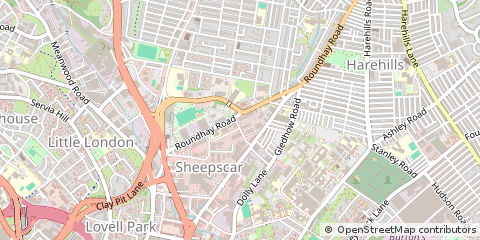 Map of Leeds, West Yorkshire