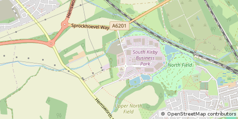 Map of Pontefract, West Yorkshire