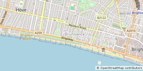 Map of Hove, East Sussex