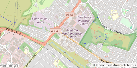 Map of Bournemouth, Dorset