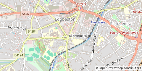 Map of Birmingham, West Midlands
