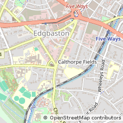 Map of Birmingham, West Midlands