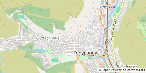 Map of Tonypandy, Mid Glamorgan