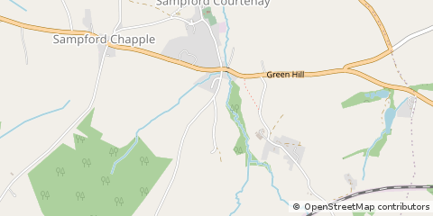 Map of Okehampton, Devon