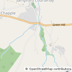 Map of Okehampton, Devon