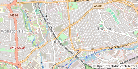 Map of Nottingham, Nottinghamshire