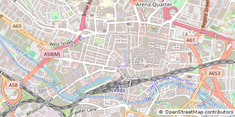 Map of Leeds, West Yorkshire
