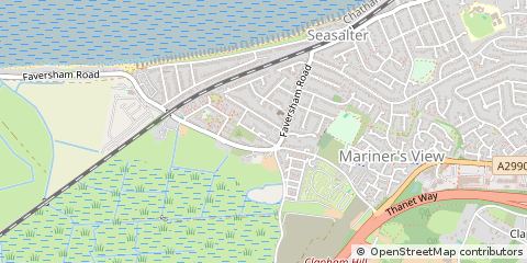 Map of Whitstable, Kent
