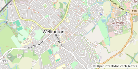 Map of Wellington, Somerset