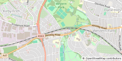 Map of Leicester, Leicestershire