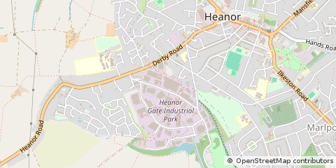 Map of Heanor, Derbyshire