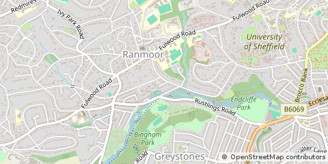 Map of Ranmoor, Sheffield