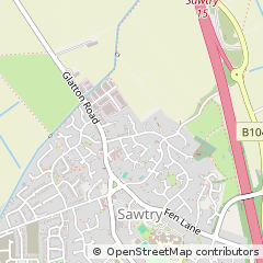 Map of Sawtry, Cambridgeshire