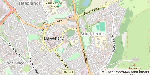 Map of Daventry, Northamptonshire