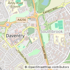 Map of Daventry, Northamptonshire