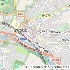 Map of Stroud, Gloucestershire