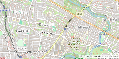 Map of Glasgow, North Lanarkshire