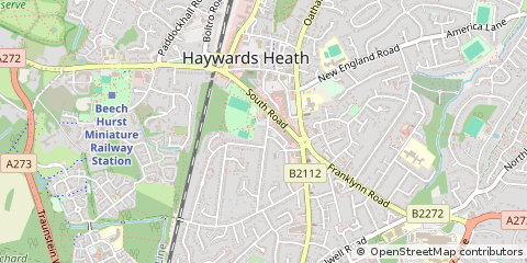 Map of Haywards Heath, West Sussex