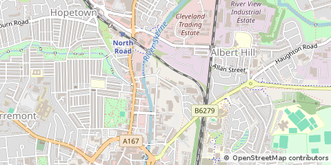 Map of Darlington, County Durham