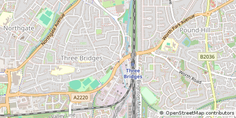 Map of Crawley