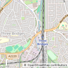 Map of Crawley