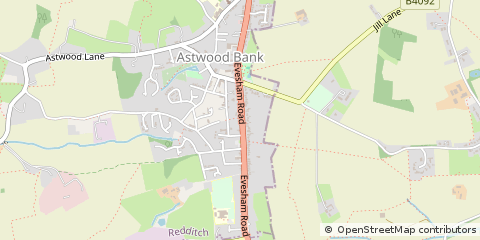 Map of Redditch, Worcestershire