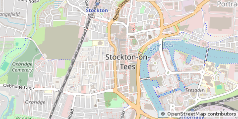 Map of Stockton-on-Tees, Cleveland