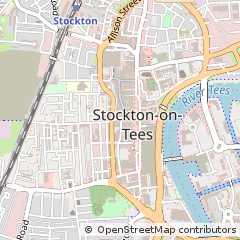 Map of Stockton-on-Tees, Cleveland