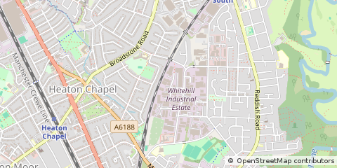 Map of South Reddish, Stockport, Cheshire