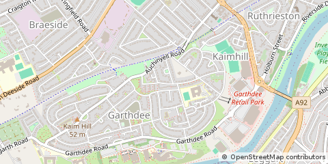 Map of Aberdeen, Aberdeenshire