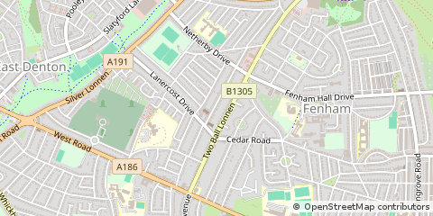 Map of Newcastle Upon Tyne, Tyne and Wear