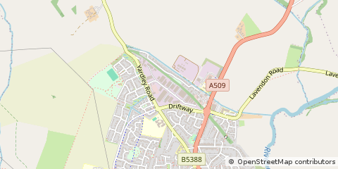Map of Olney, Buckinghamshire