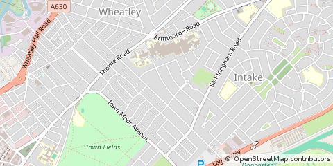 Map of Doncaster, South Yorkshire