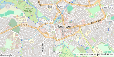 Map of Taunton, Somerset