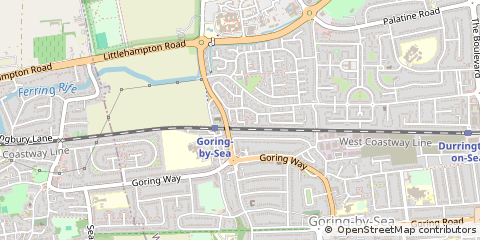 Map of Worthing, West Sussex