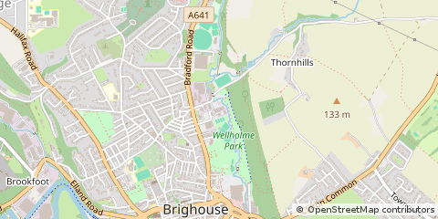 Map of Brighouse, West Yorkshire
