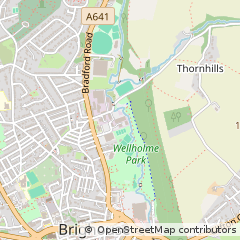 Map of Brighouse, West Yorkshire