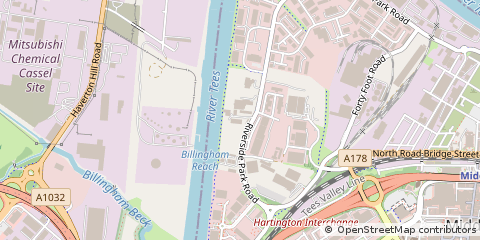 Map of Middlesbrough, Cleveland