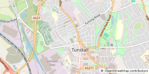 Map of Stoke on Trent, Staffordshire
