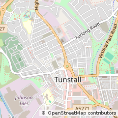 Map of Stoke on Trent, Staffordshire