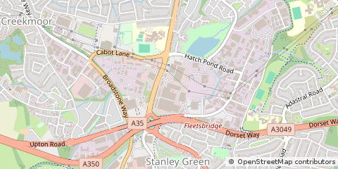 Map of Poole, Dorset