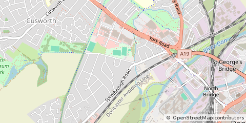 Map of Doncaster, South Yorkshire