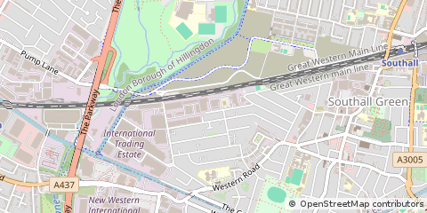 Map of Southall, Middlesex