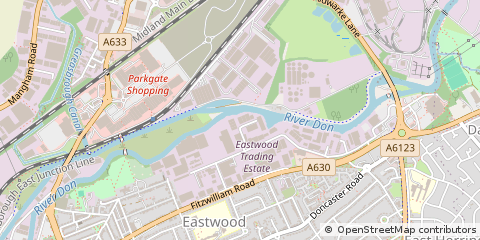 Map of Rotherham, South Yorkshire