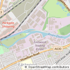 Map of Rotherham, South Yorkshire