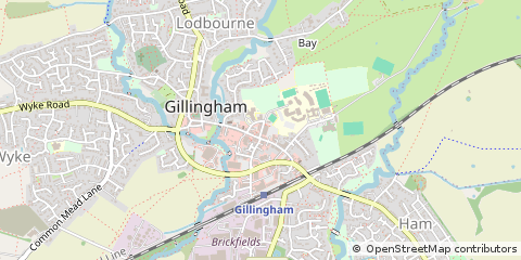 Map of Gillingham, Dorset