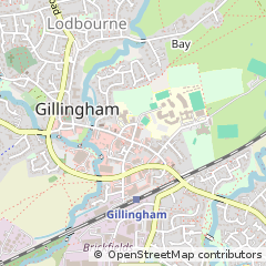 Map of Gillingham, Dorset