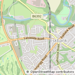 Map of Dalkeith, Midlothian