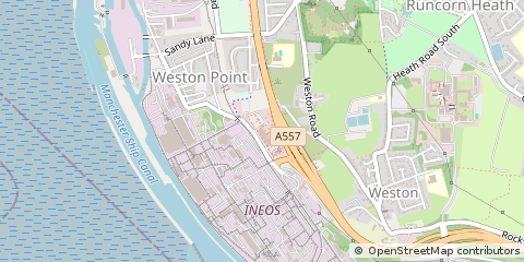 Map of Runcorn, Cheshire